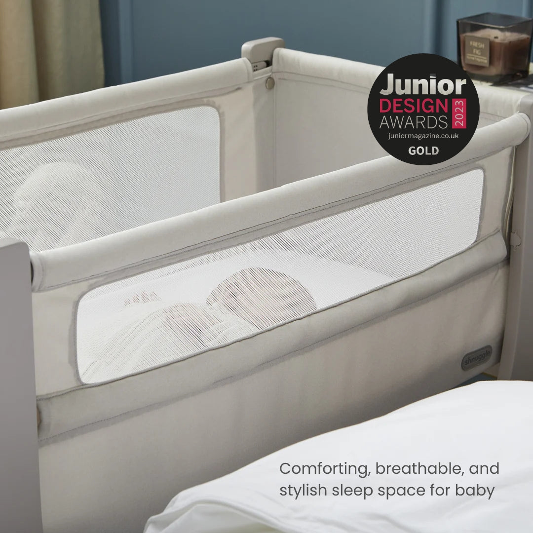 Shnuggle Air Lite Bedside Crib Mattress Premium Wood frame