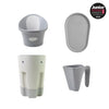 Grey Baby Bath+Squishy Bundle+Bath Accessories Bundle