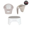 Taupe Toddler Bath+JUG+Step Stool Bundle